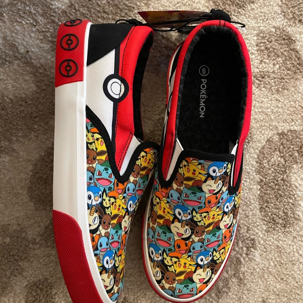 Pokemon Kids Sneakers - Red, Black, White